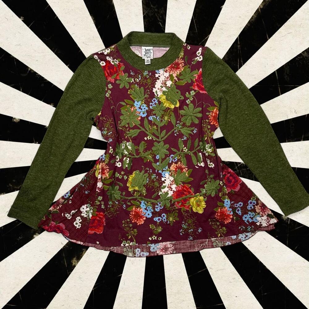 Vintage y2k floral sweater top